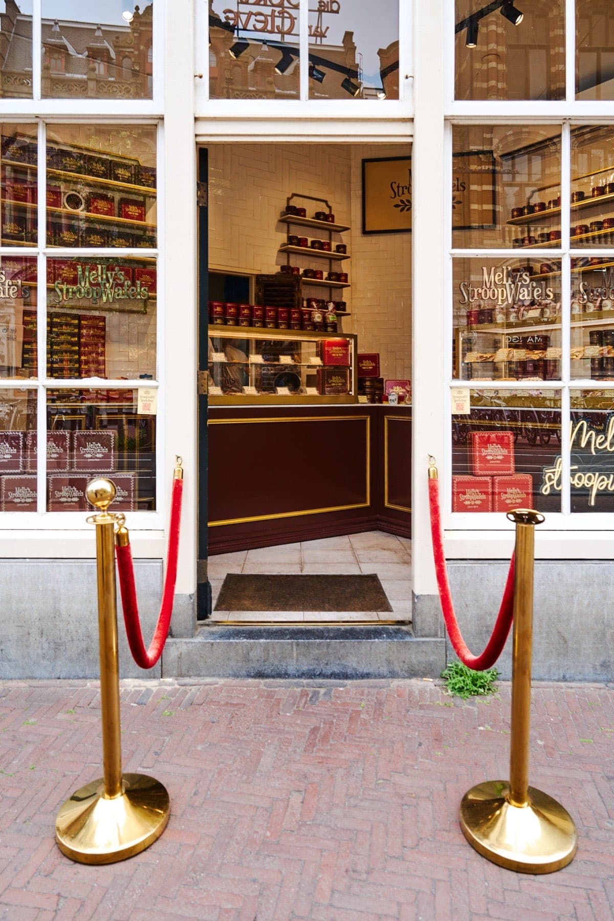 Fresh stroopwafels at Melly's shop in the centre of Amsterdam