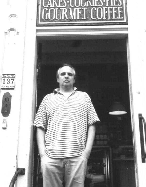 Guillermo Mellicovsky outside the original shop